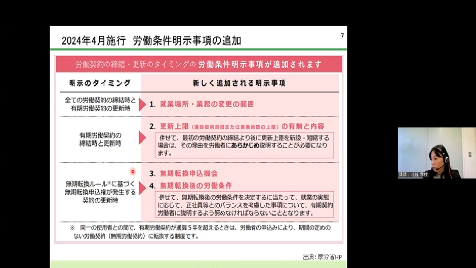 パワポ付【2024年法改正セミナー】無期転換ルール・労働条件明示・裁量労働制見直しの対応ポイント