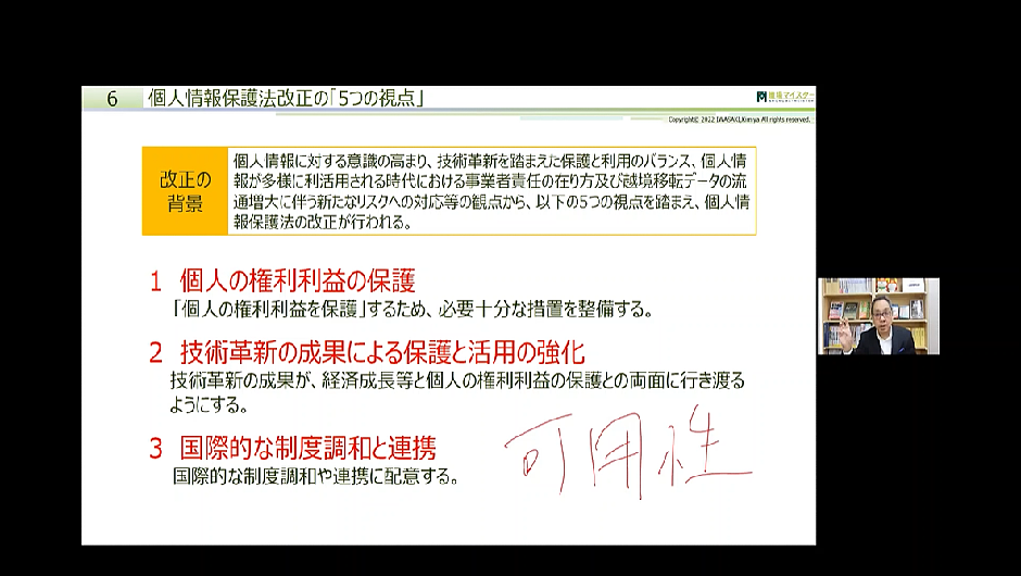 【岩﨑労務アカデミー】第3回 改正個人情報保護法 実務対応と規程改定のポイント解説